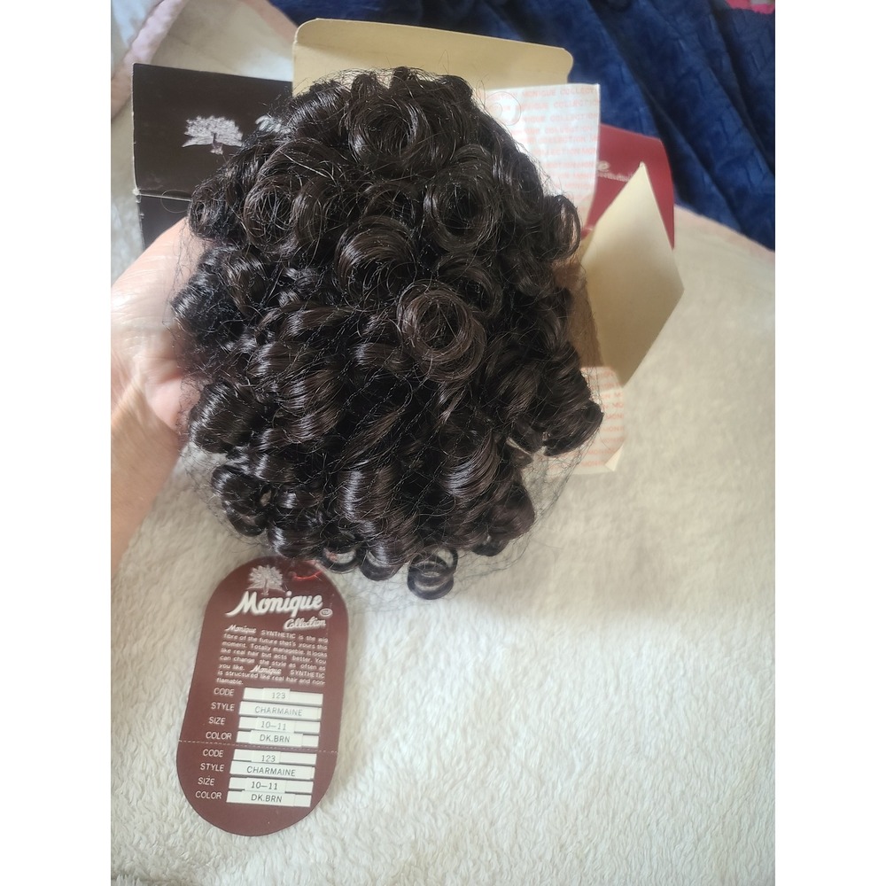 Monique Collection Charmaine Doll Wig Dark Brown Curls Size 10-11 Style 123 NIB